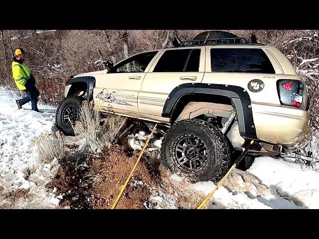 Jeep Crashes Hard Into A Ditch!