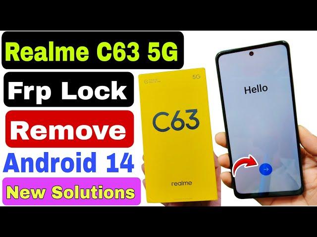 Realme C63 5g (rmx3950) Frp Unlock Android 14 ? How To Bypass Frp Realme C63 5g | Realme frp Unlock