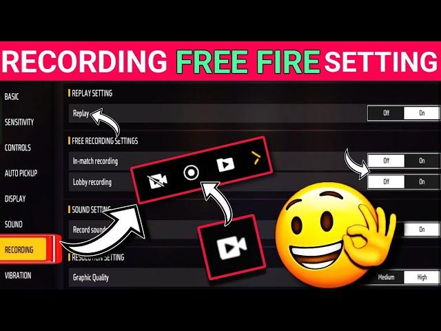 Recording Free Fire 2023 | New Recording After Update | Reply Setting Free Recording Setting ff