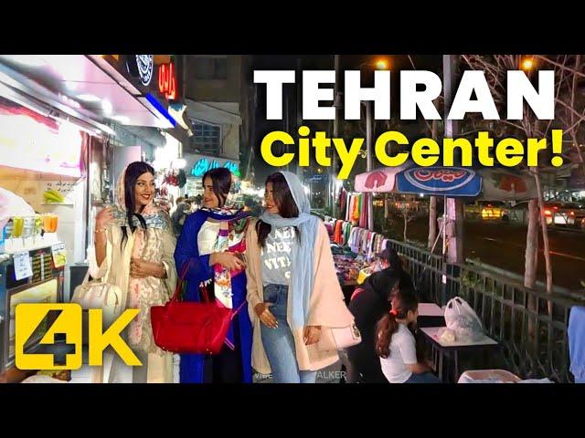 【4K】Night Walking on VALIASR STREET | Iran Vlog