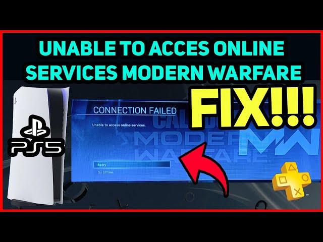 UNABLE TO ACCESS ONLINE SERVICES MODERN WARFARE PS5 EASY FIX!