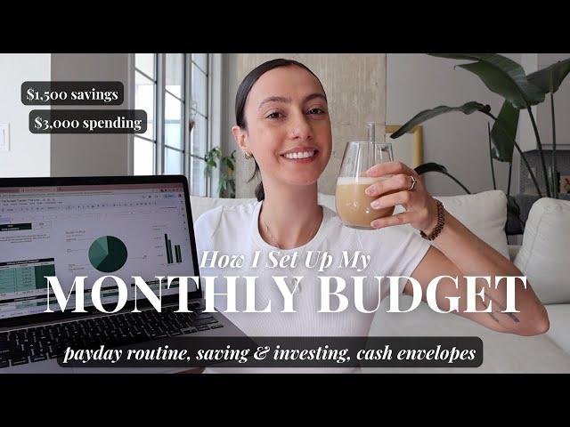 How I Budget For A New Month: cash budget, saving & investing, & what I spent | Monthly Money Reset