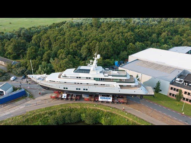 The rebuild of the 55.78m Lou Spirit into the 65m Lady Esther