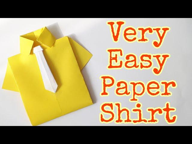 Origami Shirt and Tie/How to Make Paper Shirt/Paper shirt origami/Make paper shirt &Tie #origami