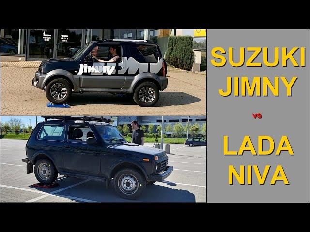 SLIP TEST - Suzuki Jimny vs Lada Niva - @4x4.tests.on.rollers