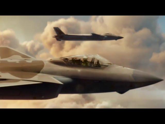 dogfight "J-20" China VS "F-35" and "Valkyrie drone" USA in "born to fly"