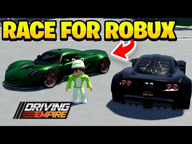 WHO WILL WIN??? I RACED MY SON FOR ROBUX in Roblox Driving Empire