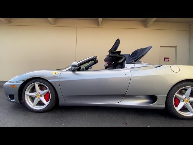 21k-Mile 2004 Ferrari 360 Spider Convertible Top Operation @bringatrailer