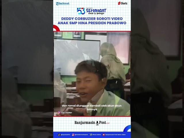 Video Anak SMP Viral Hina Presiden Prabowo Tentang Makanan gratis, Deddy Corbuzier Langsung Bereaksi