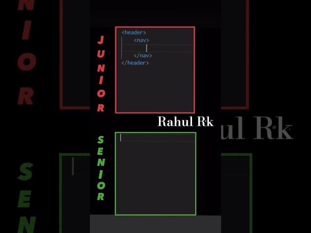 JUNIOR VS SENIOR DEVELOPMENT           #html #code #webdevelopment