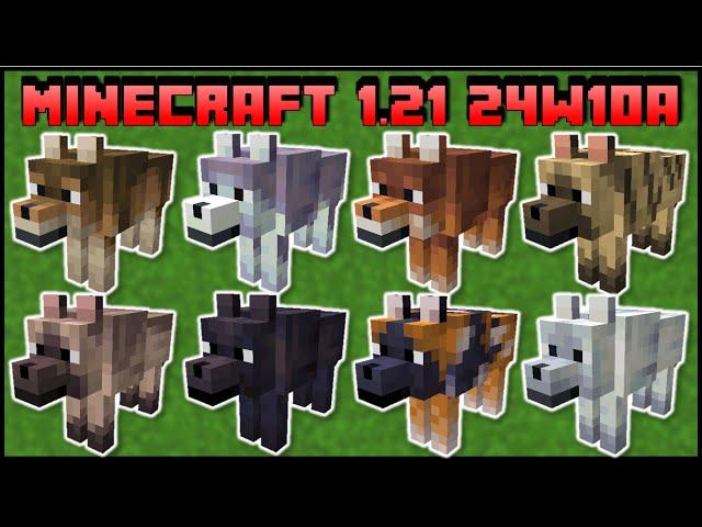 Minecraft 1.21 - Snapshot 24w10a - 8 New Wolf Variants!