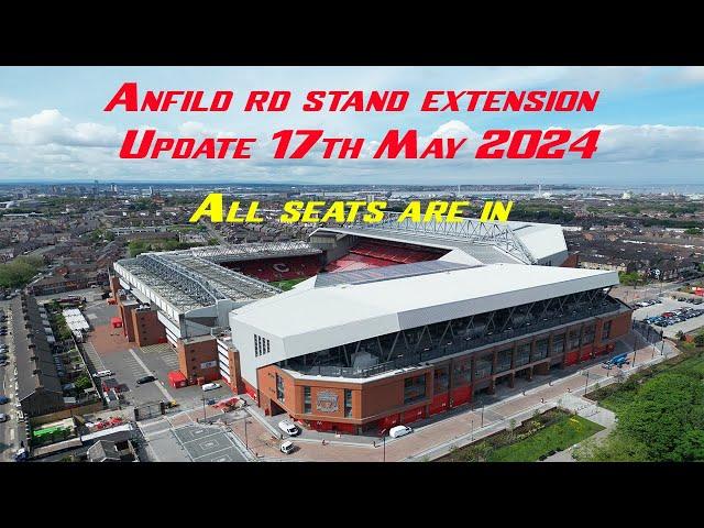 Anfield road stand extension, Near completion update.