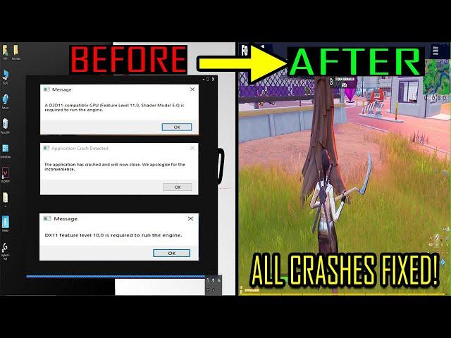  How to Fix Fortnite crash on pc | Fortnite Application crash detected | a d3d11 compatible gpu