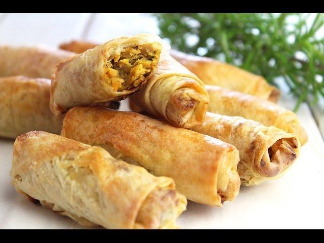 Recette des cigares au poulet / chicken Rolls recipe / لفائف الدجاج