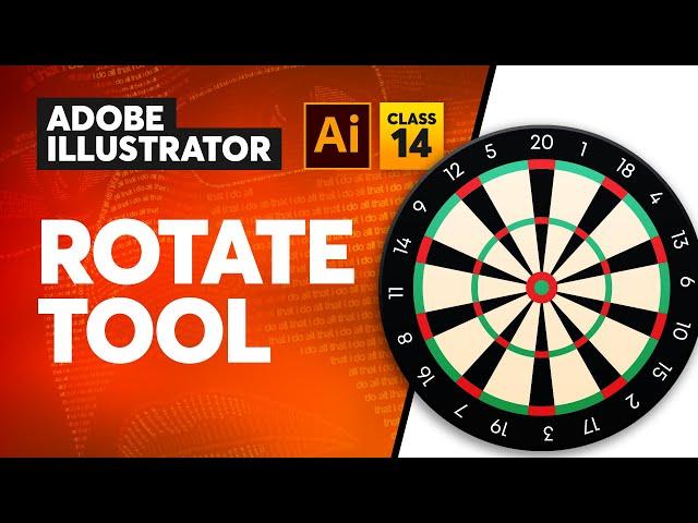 Adobe Illustrator Course | Rotate Tool and Dart Board | Class 14 Urdu / Hindi