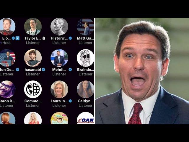 Twitter Spaces CRASHES During Ron DeSantis' Campaign Launch