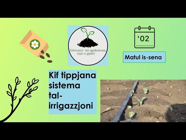 Kif tippjana sistema tal-irrigazzjoni