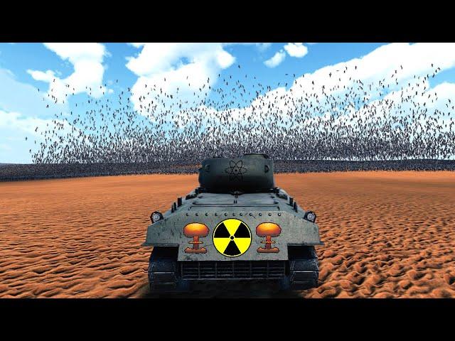 Single Nuclear Tank vs 5,000,000 Zombies - Ultimate Epic Battle Simulator 2 | UEBS 2