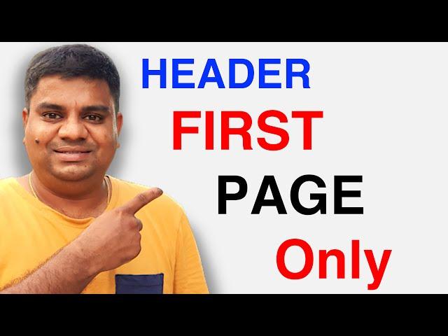 How to put a Header on Only One Page in Google Docs