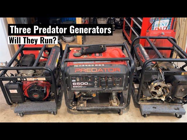 3 Abandoned Predator Generators - Will They Run?