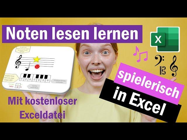 Noten lesen lernen - spielerisch mit Excel