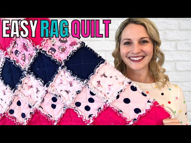 HOW TO MAKE A RAG QUILT FOR BEGINNERS (Step by Step Sewing Tutorial) Beginner Sewing Project