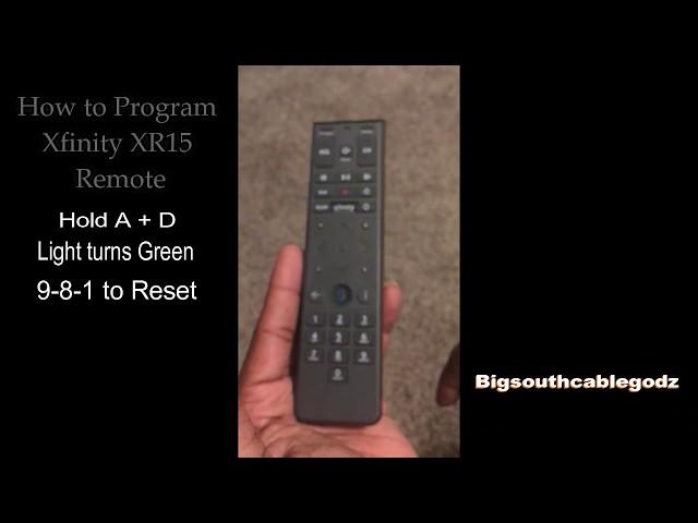 Reset Xfinity XR15 Remote