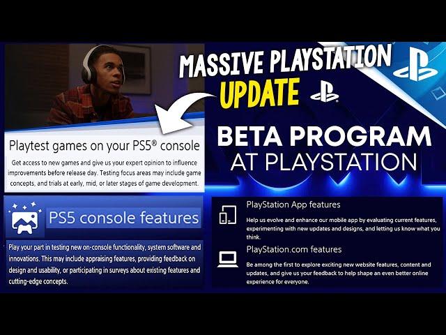 Massive NEW PS5 BETA PROGRAM Revealed - Full Details, Early Game Testing, New Updates Testing + More