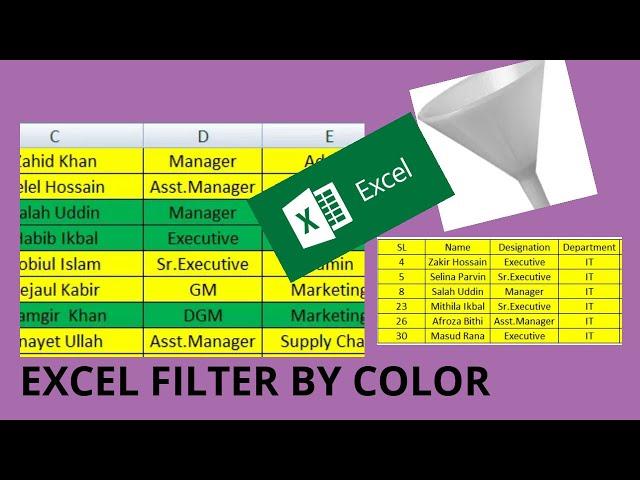 Excel filter colored cells - How to filter by color in excel