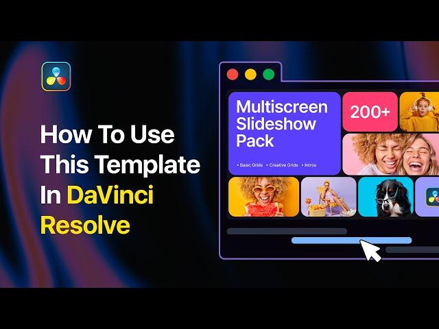 Multiscreen Slideshow Pack | How To Use in DaVinci Resolve