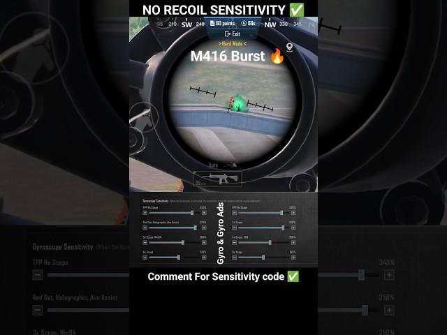  BGMI Scope Setting 2x 3x 4x 6x 8x | New Best Sensitivity Settings | No Recoil #shorts #bgmi #viral