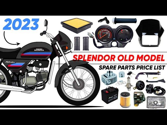 Hero Honda Splendor Old Model - ⬜🟦🟥 SPARE PARTS PRICES IN 2023 || Buy Spare Parts Online: 9893235053