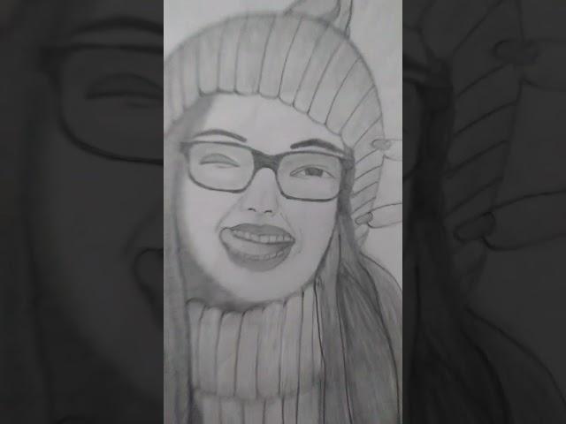 A cute girl with glasses / payal art & craft / easy drawing