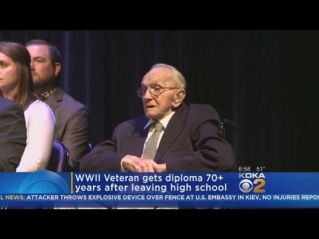 World War II Vet Receives High School Diploma 70 Years Later