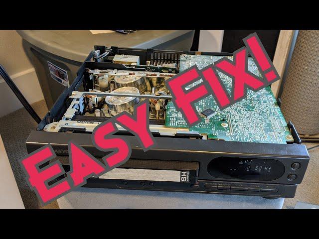 VCR Fix - VHS Tapes Not Rewinding - Easy Fix