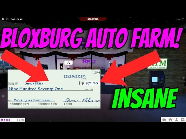 OP Bloxburg AUTO FARM SCRIPT! *Working* INSANE *NOT PATCHED*