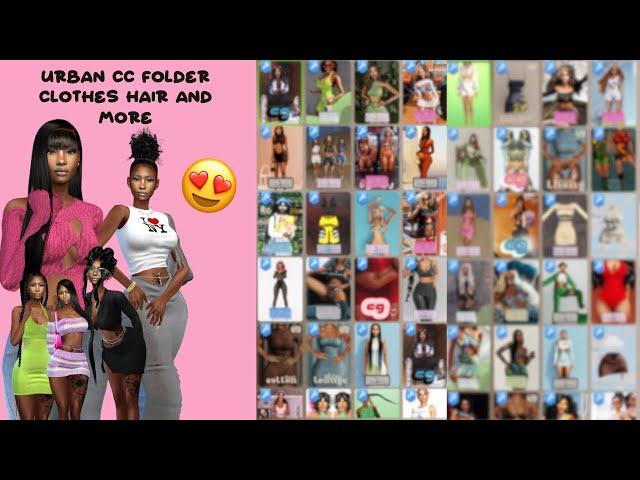 Urban CC Folder Hair Clothes and More Free|• The Sims4 ️ + CC Links