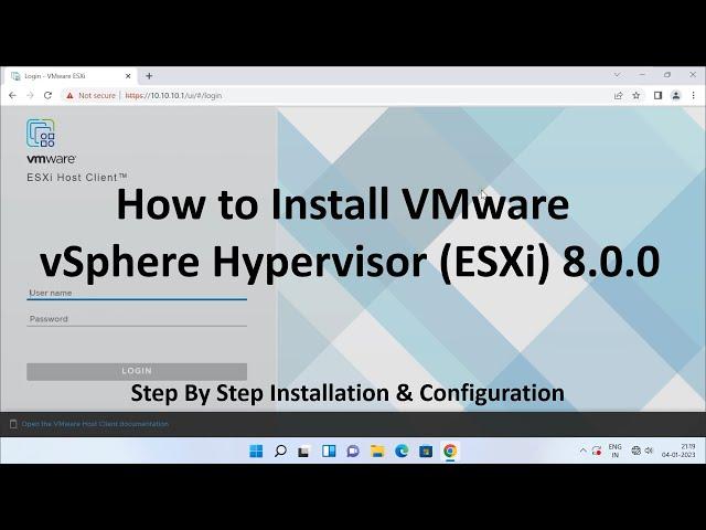 How to Install VMware vSphere Hypervisor ESXi 8.0.0 !! ( Step By Step Guide)