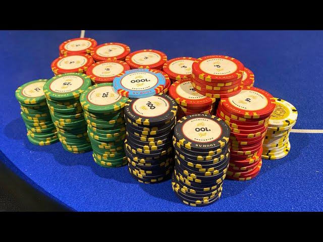 I RIVER QUADS & Villain Goes ALL IN! ($7,000+ Sun Run in a $2/$5/$10 Session)