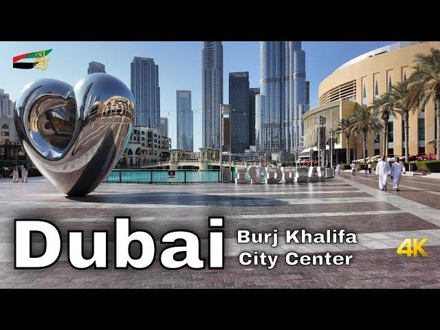 Dubai  Burj Khalifa City Centre 4K Walking Tour