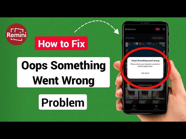 How to Fix Oops Something Went Wrong Problem In Remini