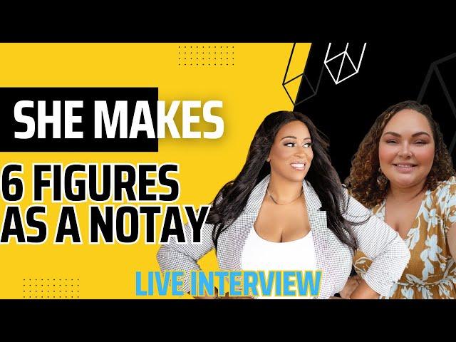 LIVE Interview: She Make 6 Figures as a Florida Notary Public Loan Signing Agent! 2023