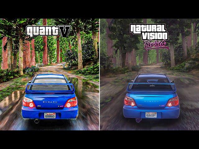 GTA V: QuantV vs NaturalVision Evolved - 4K Graphics Comparison - Ray Tracing PC Gameplay - 2021 MOD