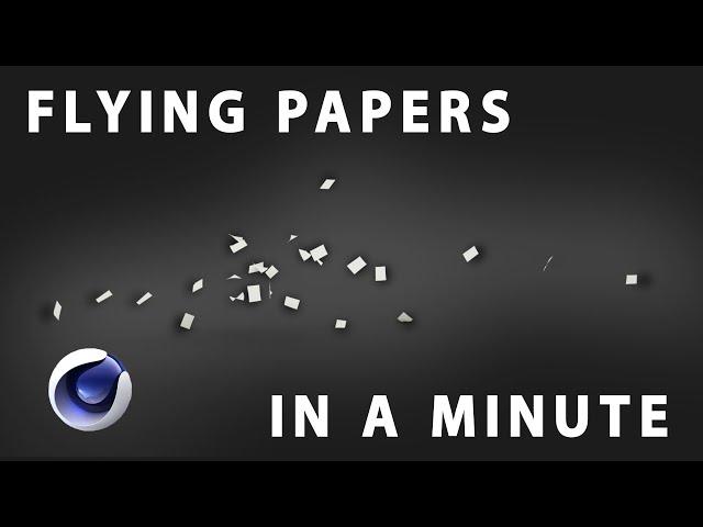 Simulate flying papers in a minute - Cinema 4D