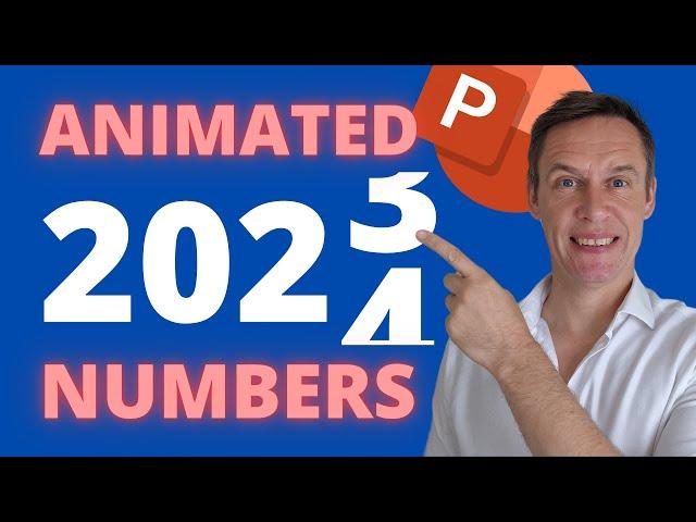 Scrolling numbers animation in PowerPoint