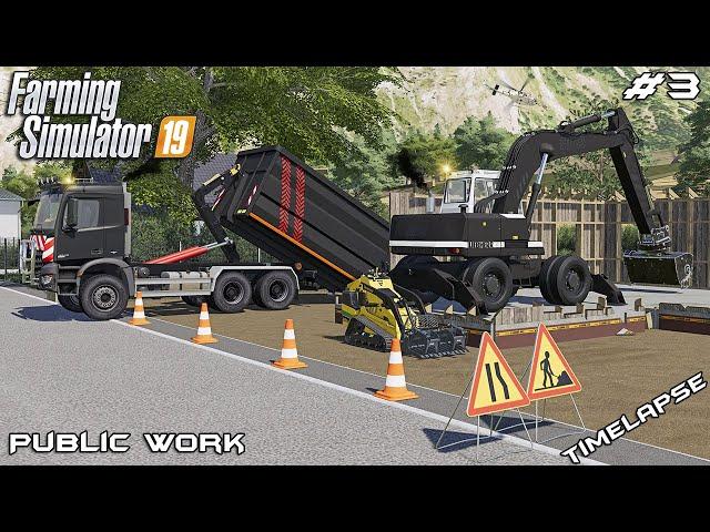 Demolishing the OLD house and removing DEBRIS | Public Work | Farming Simulator 19 | Episode 3