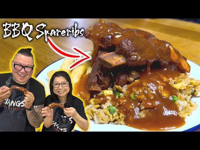 How Chinese Chefs Cook Chinese BBQ Spareribs (OLD SCHOOL Version) Mum and Son Professional Chefs