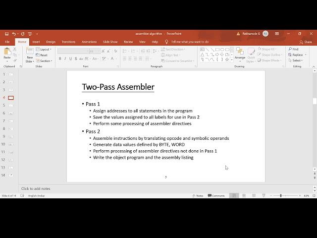 2 pass assembler algorithm