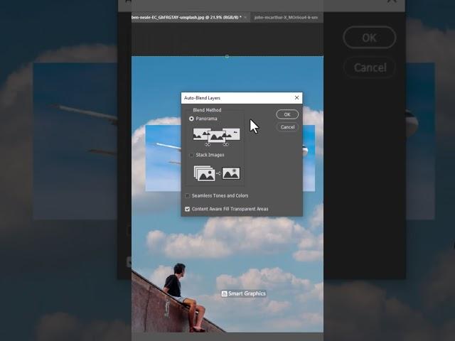 Auto Blend 2 Images in Photoshop