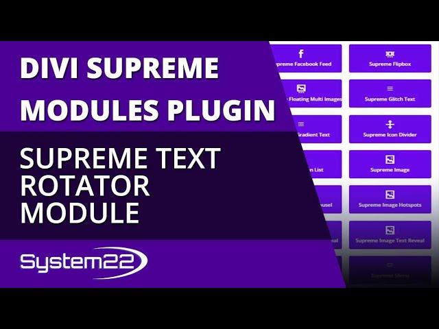 Divi Theme Supreme Text Rotator Module 